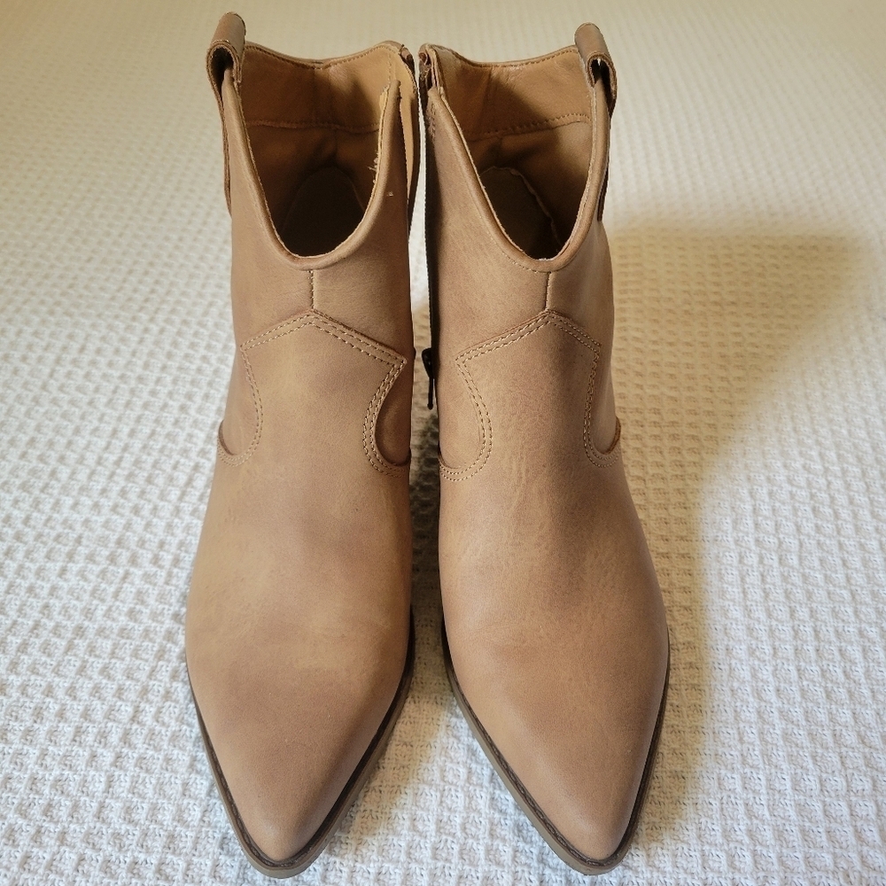 Indigo Tan Leather Ankle Boots - Picture 1 of 10